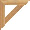 Ekena Millwork Traditional Traditional Rough Sawn Bracket w/ Offset Brace, Western Red Cedar, 6"W x 24"D x 24"H BKT0604X24X24TRA01RWR - alternate 3